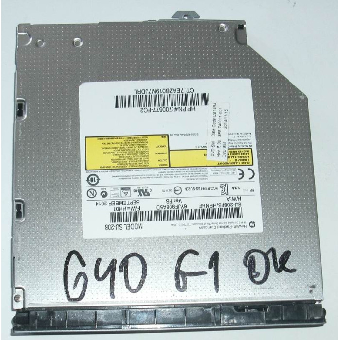Записвачка Toshiba Samsung SU-208 Ultra Slim DVD+/-RW SATA от HP Probook 640 G1