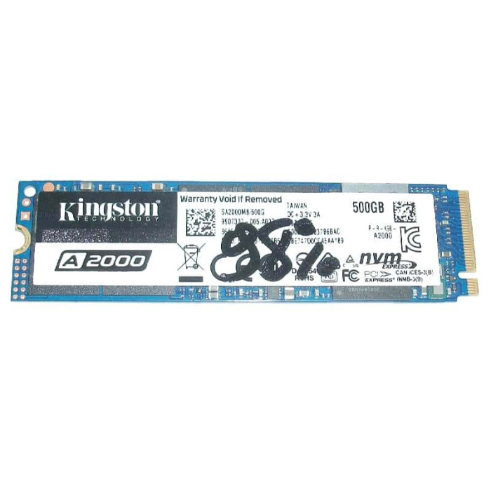 Kingston A2000 500GB SSD M.2 2280 NVME PCIe Solid State Drive