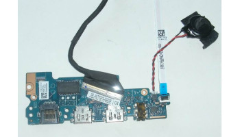 Платка с бутон за пускане, 2 USB и LAN портове, аудио жак за Dell Latitude 3520