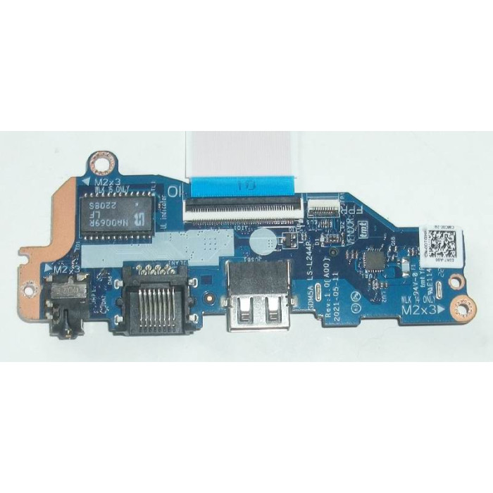 Платка с бутон за пускане, USB и LAN портове, аудио жак за Dell Vostro 3510