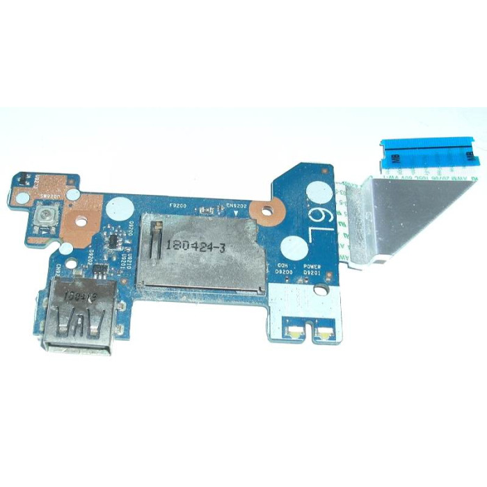 Платка с USB порт, бутон за пускане и четец за карти за HP 14-CK 14-CM 14-DG 240 G7