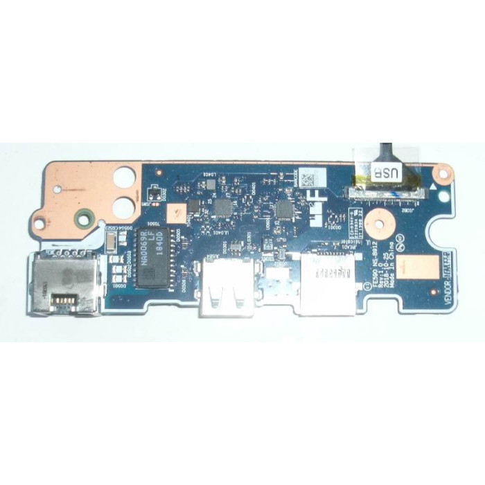 Платка с бутон за пускане, LAN и USB портове за Lenovo ThinkPad E590 E595