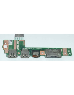 Платка с 2 USB порта, аудио жак и четец за карти за Asus F502C X502C