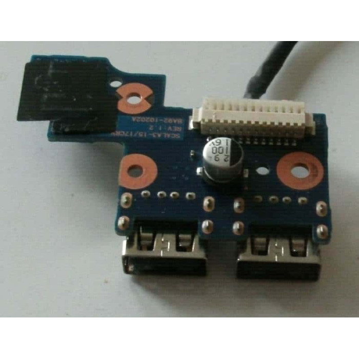 Платка с 2 USB порта и бутон за пускане за Samsung NP300E5C