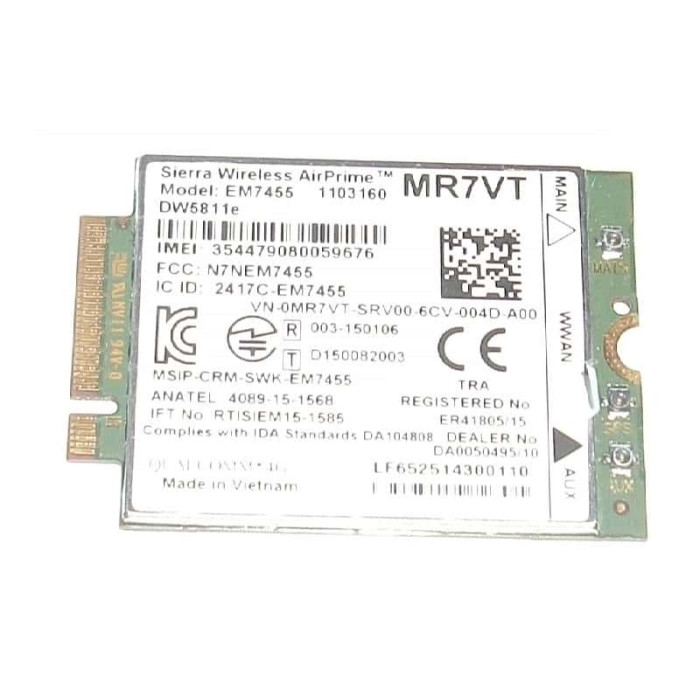 Sierra Wireless EM7455 LTE M.2 4G за Dell Latitude 7280