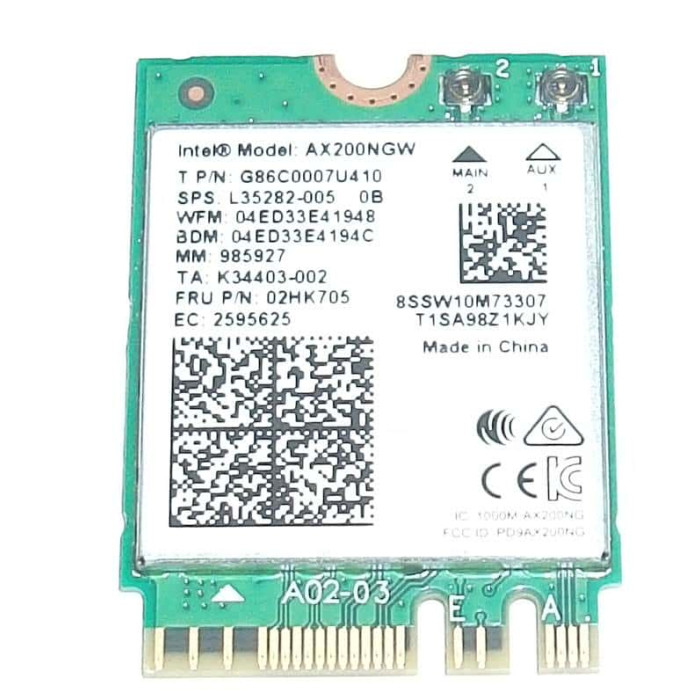 Wifi адаптер Intel ax201ngw WiFi 6, 2.4Gbps, 802.11ax, M.2 за HP ProBook 640 G5 650 G4 650 G5