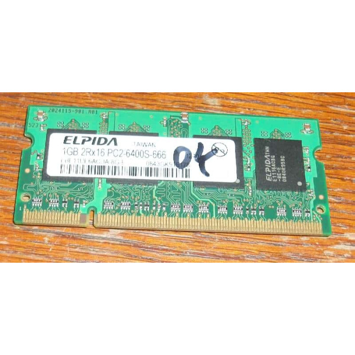 Elpida 1GB PC2-6400s 800mhz DDR2 SODIMM