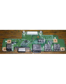 Платка със захранваща букса, 2 USB, LAN, VGA портове за Dell Inspiron 1750