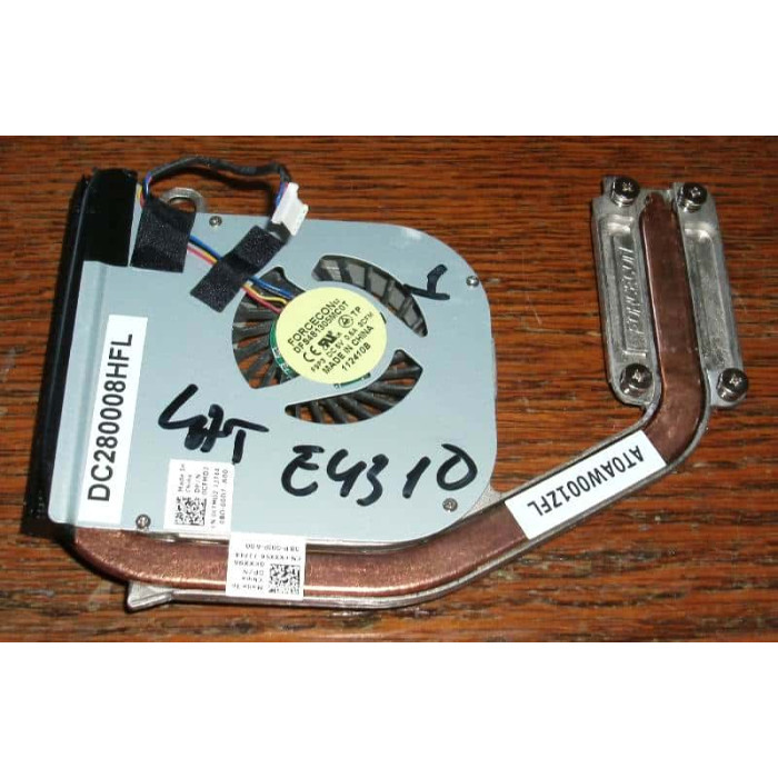 Пасивен охладител с вентилатор за Dell Latitude E4310