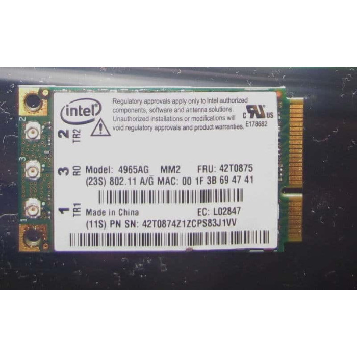 Wifi адаптер Intel PRO/Wireless 4965AG Mini-PCI Express за IBM Lenovo T61 R61 R61i HP 8510p