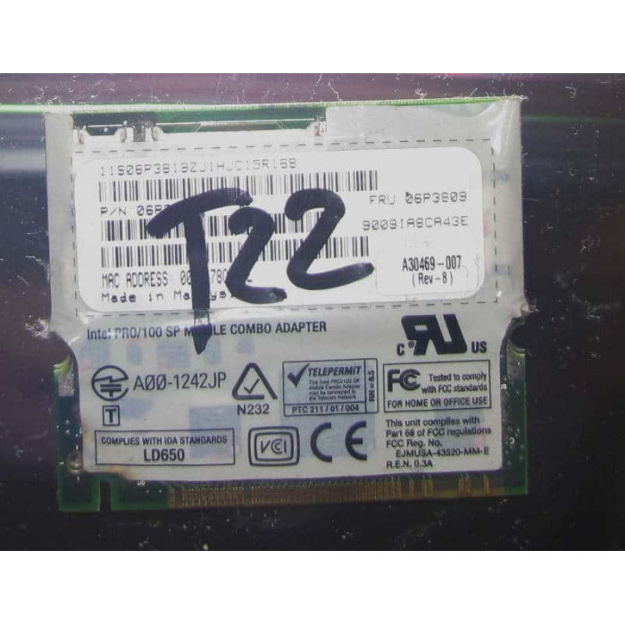 Мрежова карта с модем комбо  за IBM Thinkpad T22